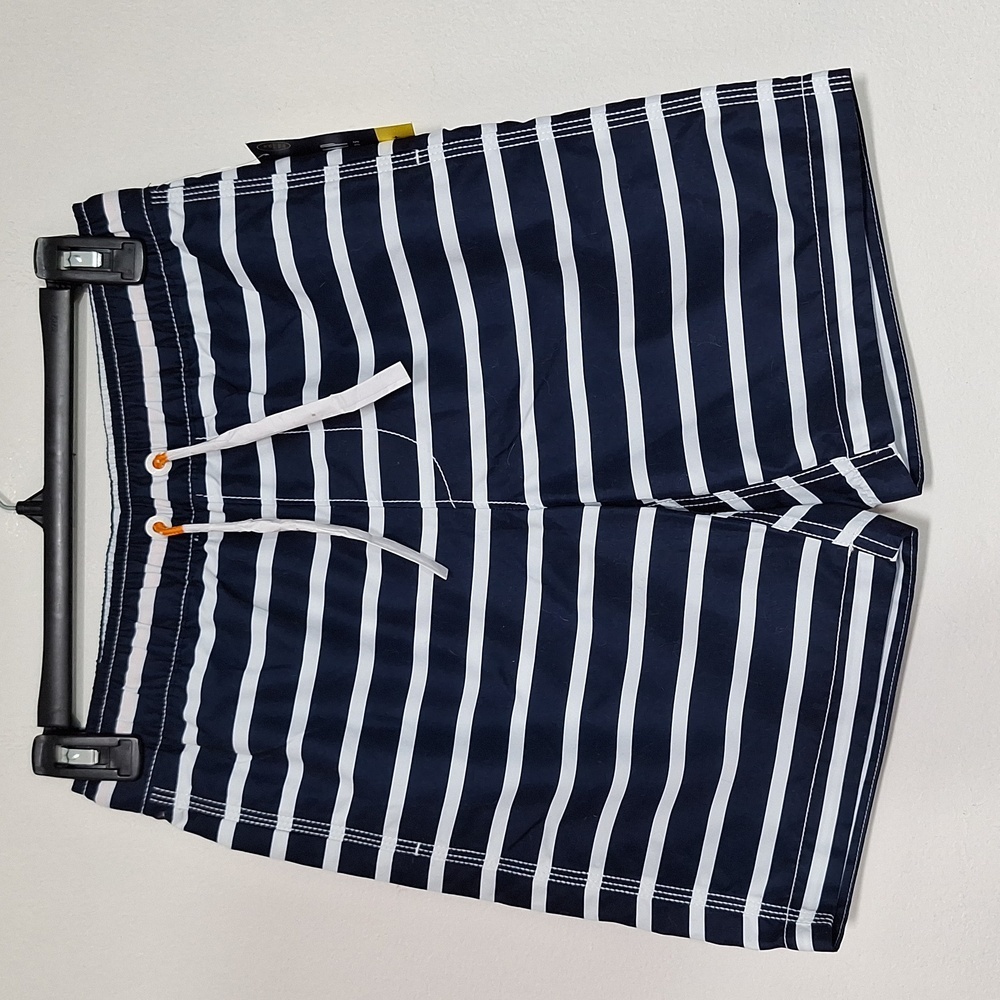 GAP Kids Navy and White Striped Swim Shorts